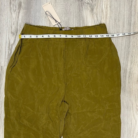 NWT Supertrash ST Studio Olive Green Pull On Elastic Waist Pants Size L EU 40 - Picture 2 of 9